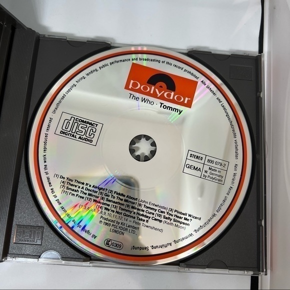 EUC-TOMMY The Who 2CD Box Set Polydor 800 077-2 W.Germany Repress 1969 Rare - Picture 4 of 9